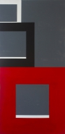grays red black abstract painting